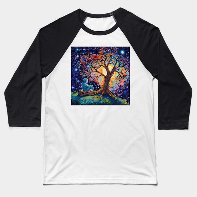 Psychedelic Enchantment Baseball T-Shirt by thewandswant